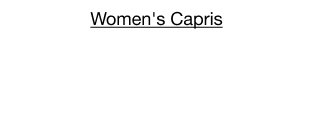 Women's Capris