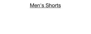 Men's Shorts