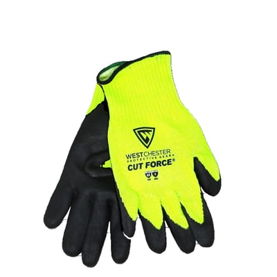 West Chester Cut Force Cut-Resistant Gloves, Large, ANSI A8 Cut Level, ANSI Level 4 Abrasion, Model # 37208LCC6