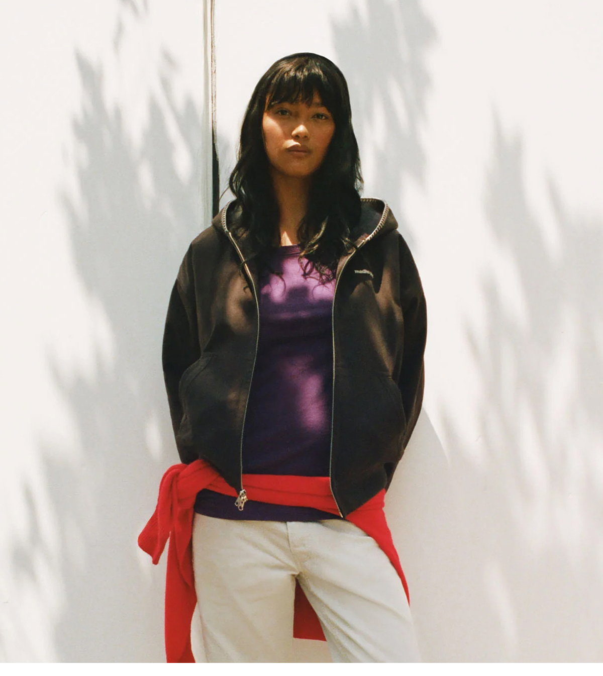 Washed Hooded Jacket - Tar