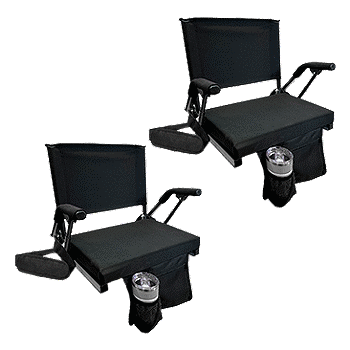 Cascade Mountain Tech 2-pack Stadium Seat Pro with Pop-Up Arm Rests