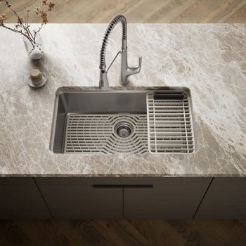 Kohler Pro-Function Kitchen Sink Kit - With Vibrant Stainless or Matte Black Faucet