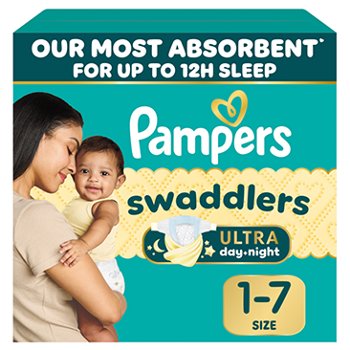 Pampers Swaddlers Ultra Diapers Sizes 1 - 7