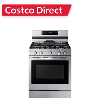 Samsung 6.0 cu. ft. Smart Freestanding Gas Range with No-Preheat Air Fry, Convection+ and Stainless Cooktop