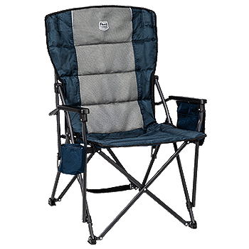 Timber Ridge Padded Folding Quad Chair with Side Organizer