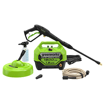 Greenworks 1900 PSI 1.2 GPM Cold Water Electric Pressure Washer Combo Kit
