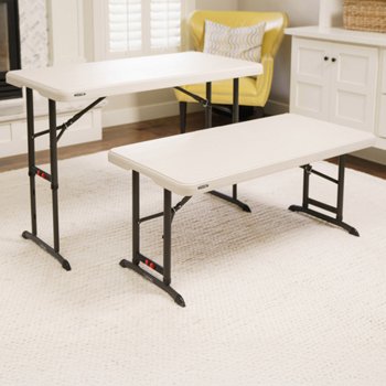 Lifetime Commercial 4' Adjustable Height Table, 2-pack