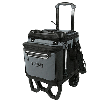 Titan 60-can Rolling Collapsible Cooler With All-terrain Cart