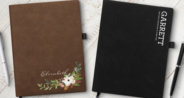 Get a Custom Faux Leather Notebook with Your Name