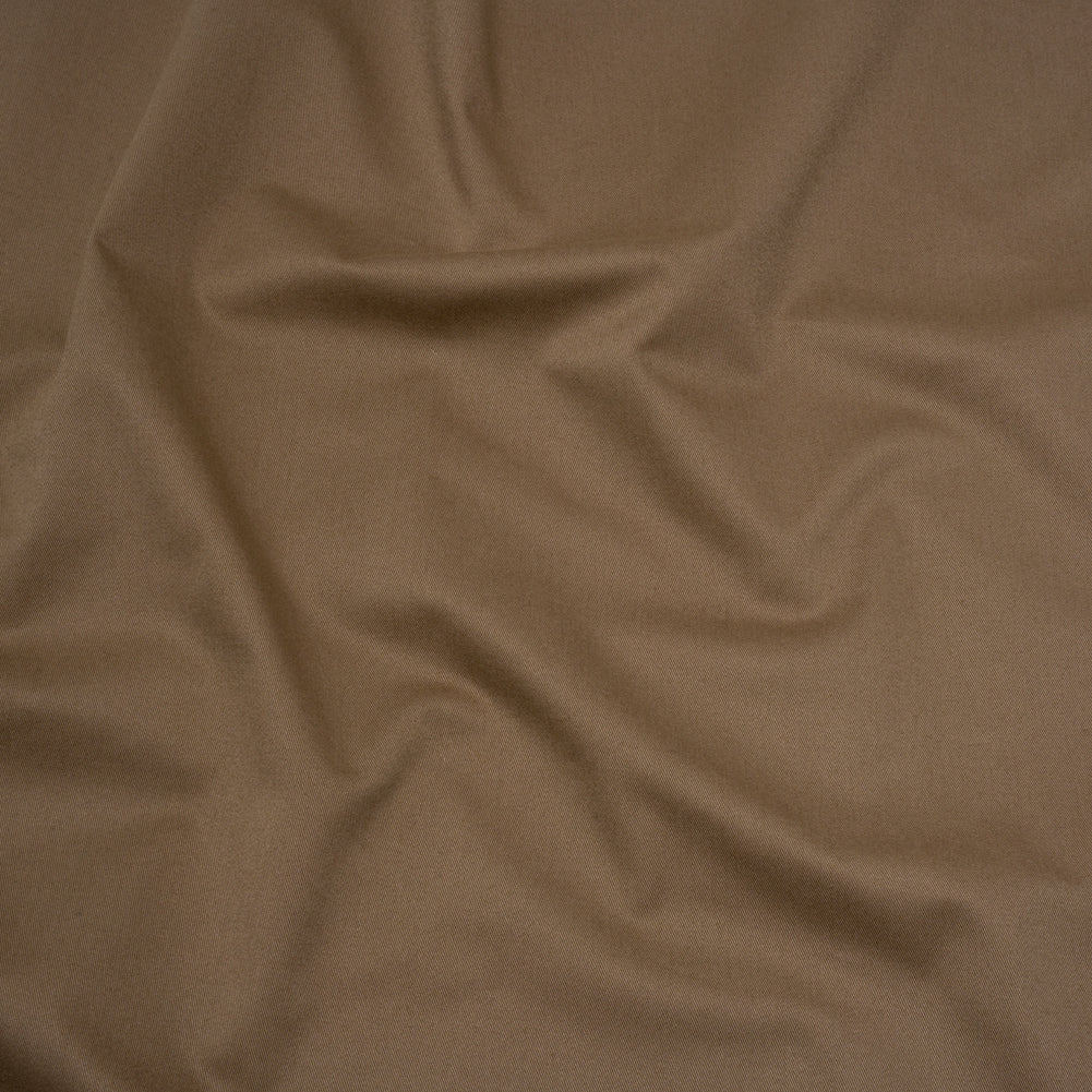 Image of Carbon Brushed Stretch Khaki Twill - Dark Beige - Averill Collection