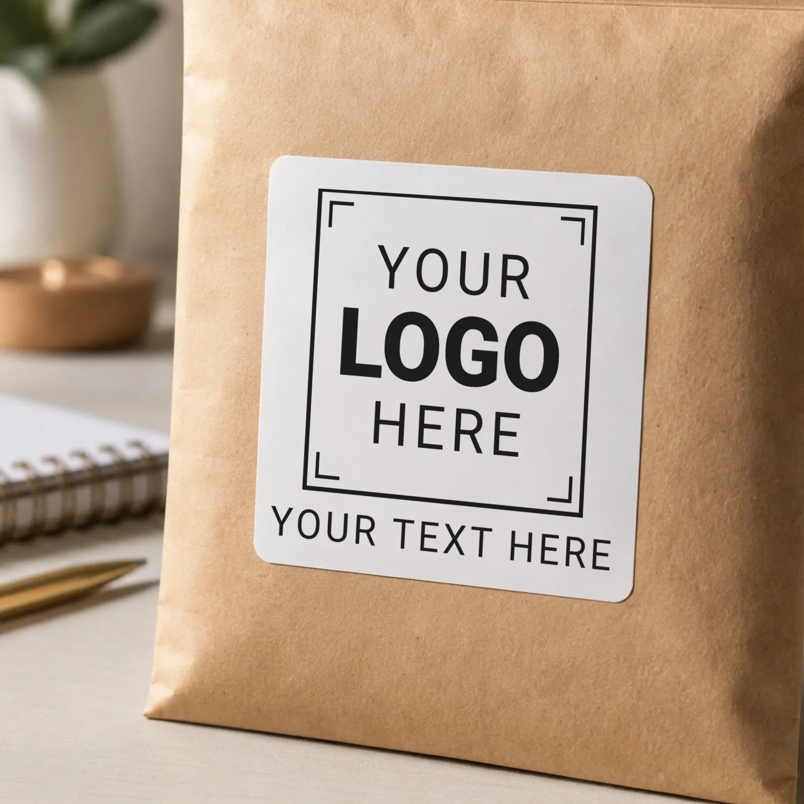 A logo sticker