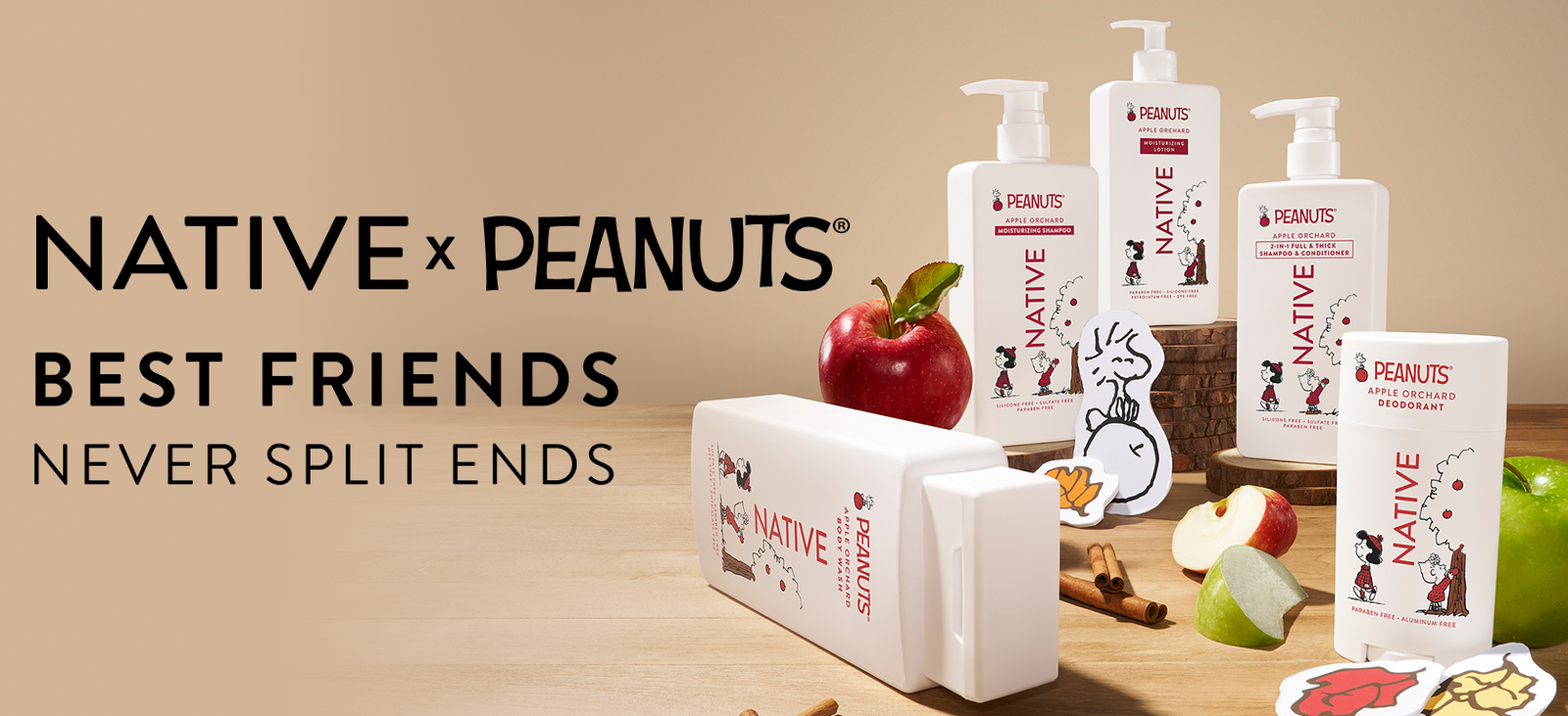native peanuts, best friends never split ends.