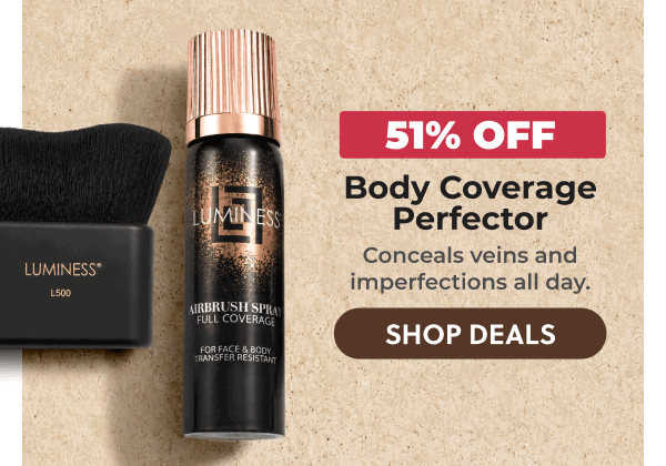 BODY COVERAGE PERFECTOR: Conceals veins and imperfections all day.