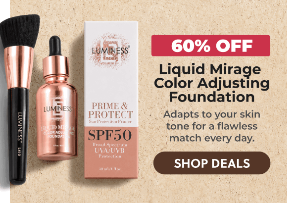 LIQUID MIRAGE COLOR ADJUSTING FOUNDATION: Adapts to your skin tone for flawless, radiant match every day.
