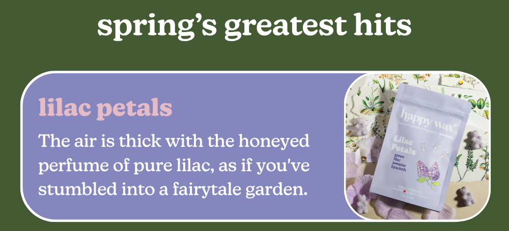 spring's greatest hits: lilac petals: The air is thick with the honeyed perfume of pure lilac, as if you've stumbled into a fairytale garden.