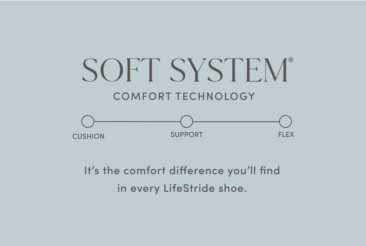 Soft Sytem, Comfort Technology / It's The Comfort Deference You'll Find In Every Lifestyle Shoe.