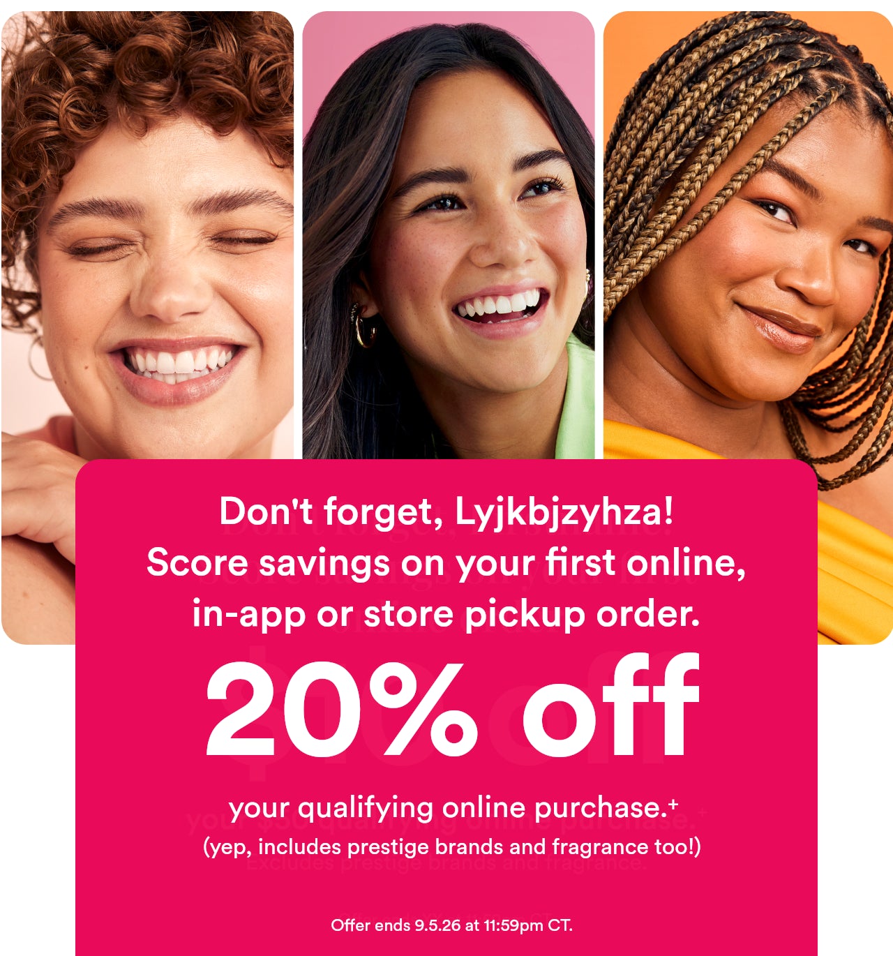 Don't forget! Score savings on your first online order