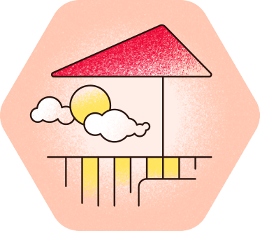 Symbol für Sonnenschutz und Schatten.