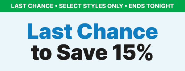 Last Chance to Save 15%