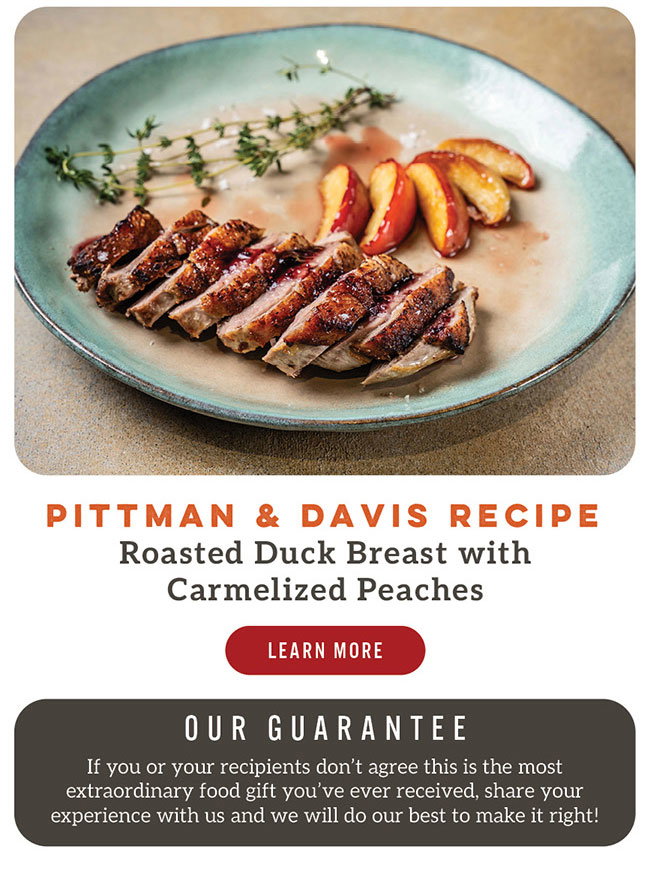 Roasted Duck Breast with Carmelized Peaches Recipe