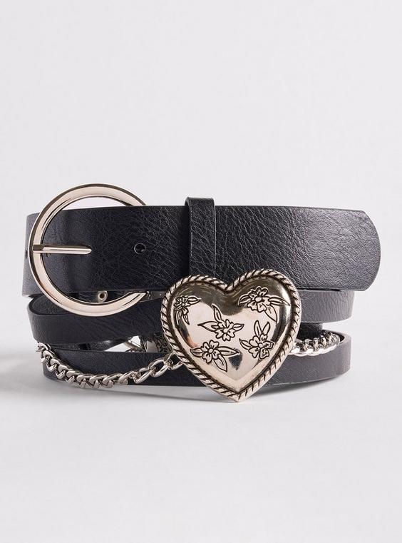 Heart Chain Denim Belt