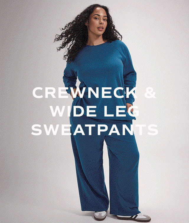 crewneck & wide leg sweatpants | quarter zip & wide leg sweatpants | hoodie & barrel pants | zip up & jogger