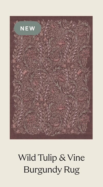 Wild Tulip & Vine Burgundy Rug