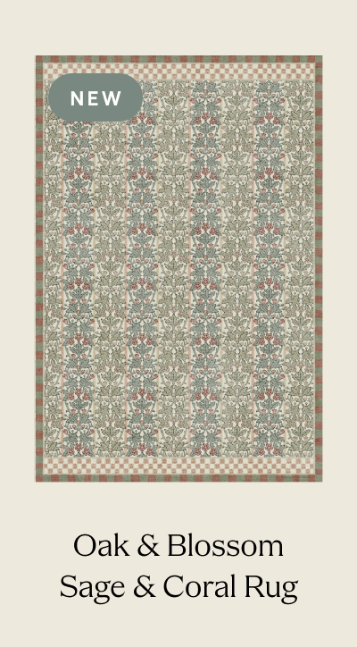 Oak & Blossom Sage & Coral Rug