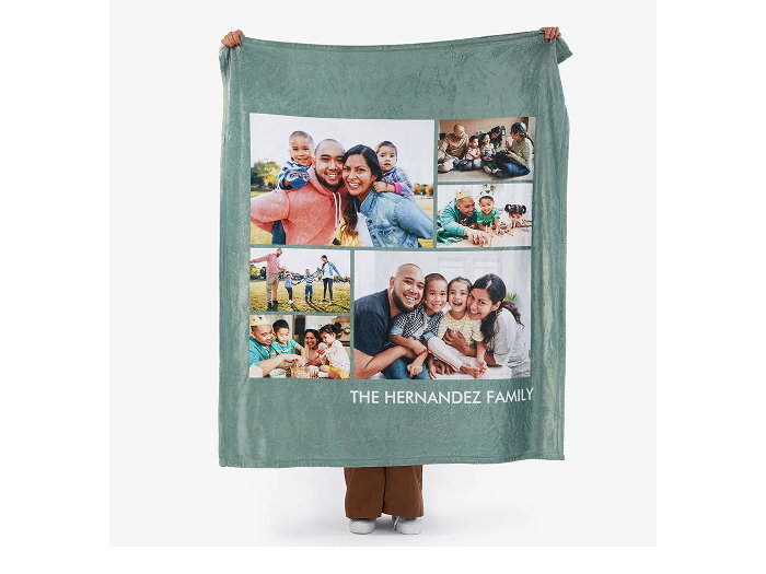 Picture Perfect Personalized 50x60 Plush Fleece Photo Blanket