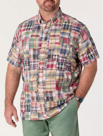 Madras Patchwork Plaid Sport Shirt