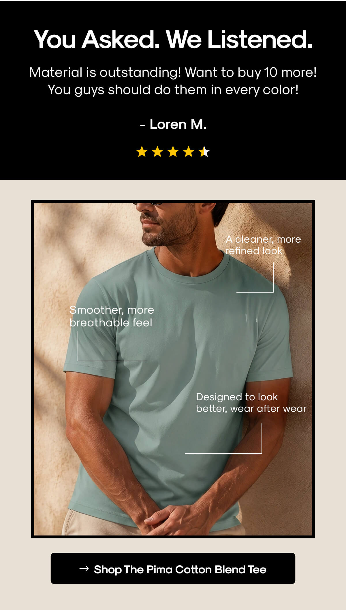 Shop The Pima Cotton Blend Tee