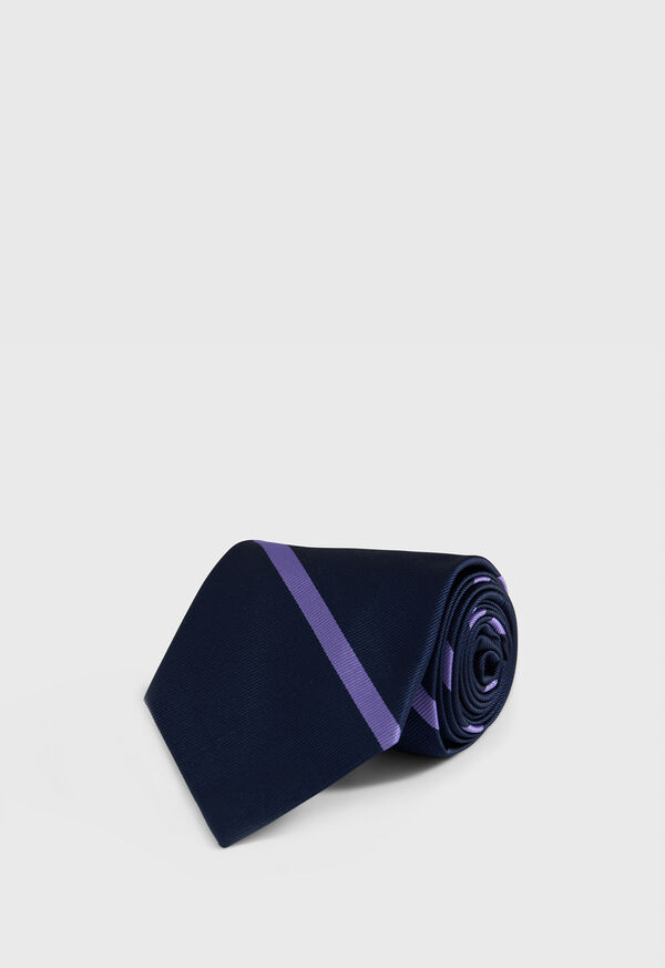Image of WOVEN SILK REGIMENTAL STRIPE TIE
