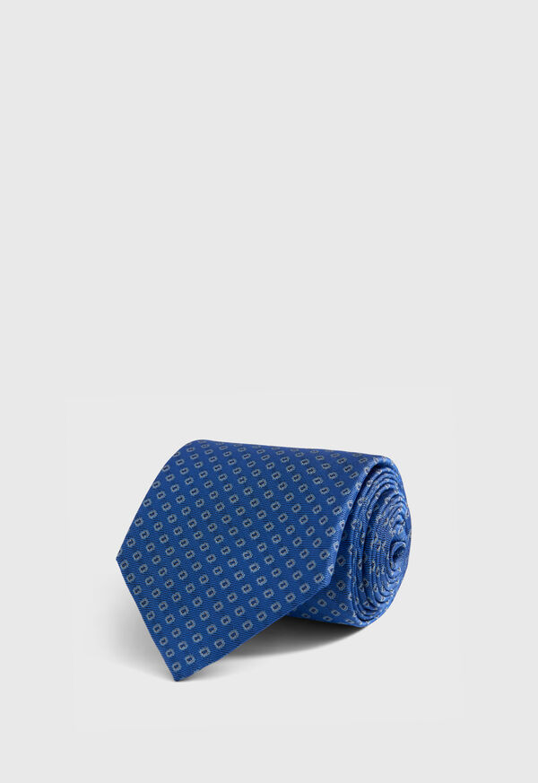 Image of SILK MICRO SQUARE PRINT TIE