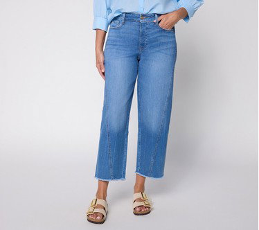 NYDJ Alyssa High Rise Cropped Barrel Leg Jean