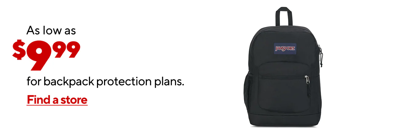 Backpack Protection at $19.99 for backpacks up to $19.99