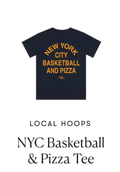 Local Hoops: NYC Basketball & Pizza Tee 