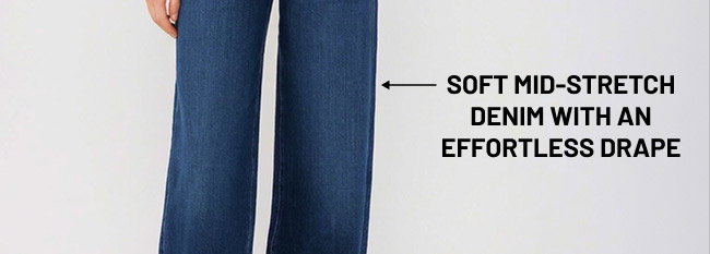 Soft mid-stretch denim with an effortless drape
