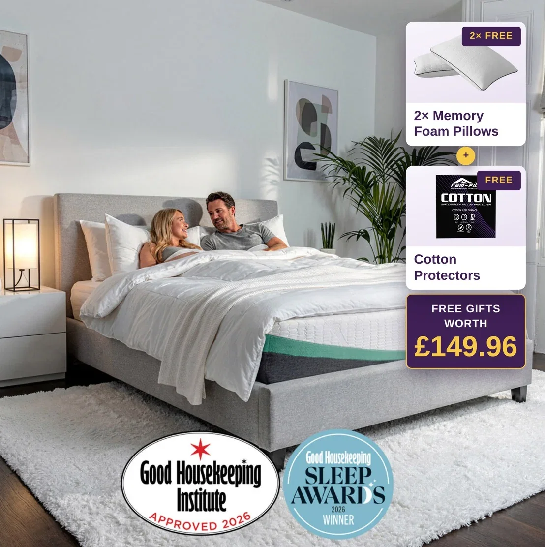 REM-Fit cooling mattresses - free sleep bundle with every mattress