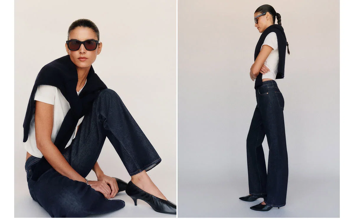 Miles Stretch Mid Rise Straight Leg Jeans