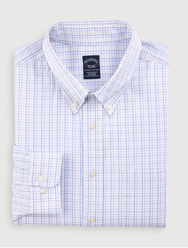 Non-Iron Tattersall Grid Dress Shirt