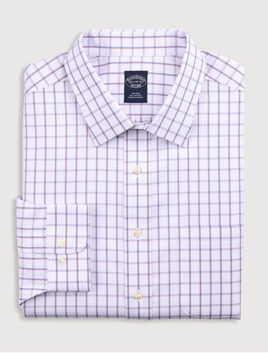 Non-Iron Windowpane Dress Shirt