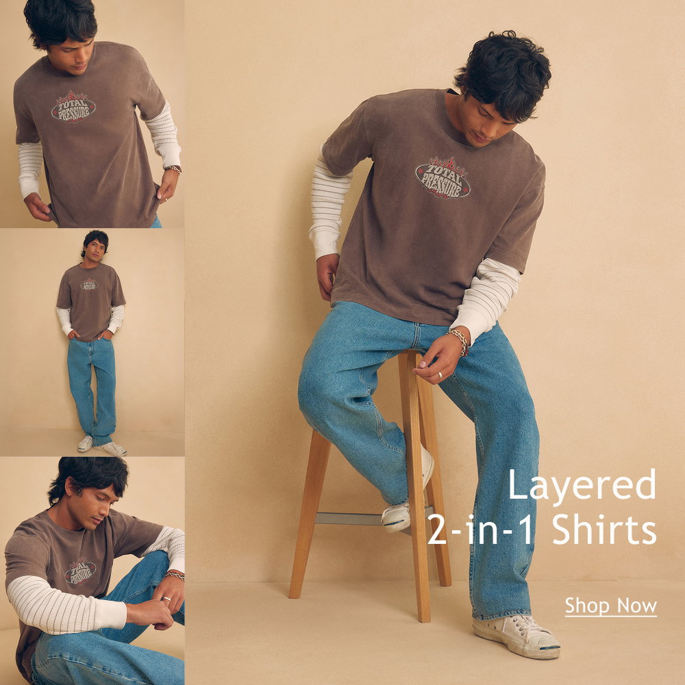 Layered 2-in-1 Shirts  <Shop Now