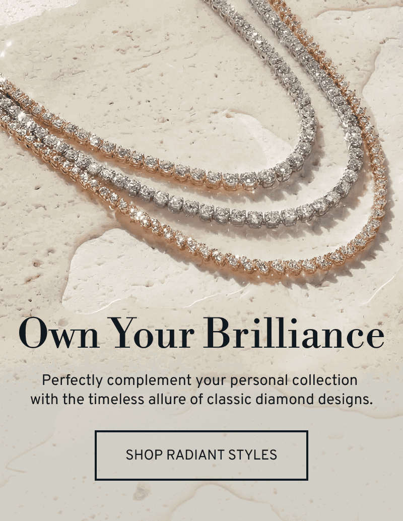 Layered tennis necklaces. Own Your Brilliance with the timeless allure of diamond designs. Click to Shop Radiant Styles