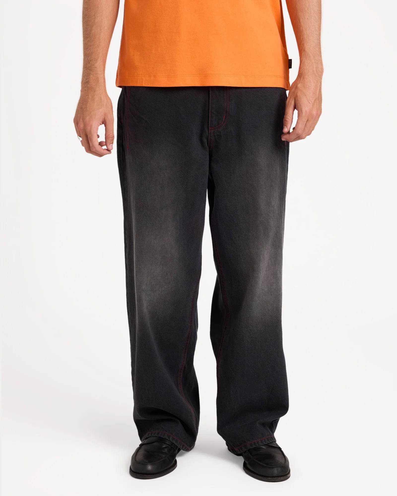 Mens Stitch Baggy Denim Pants
