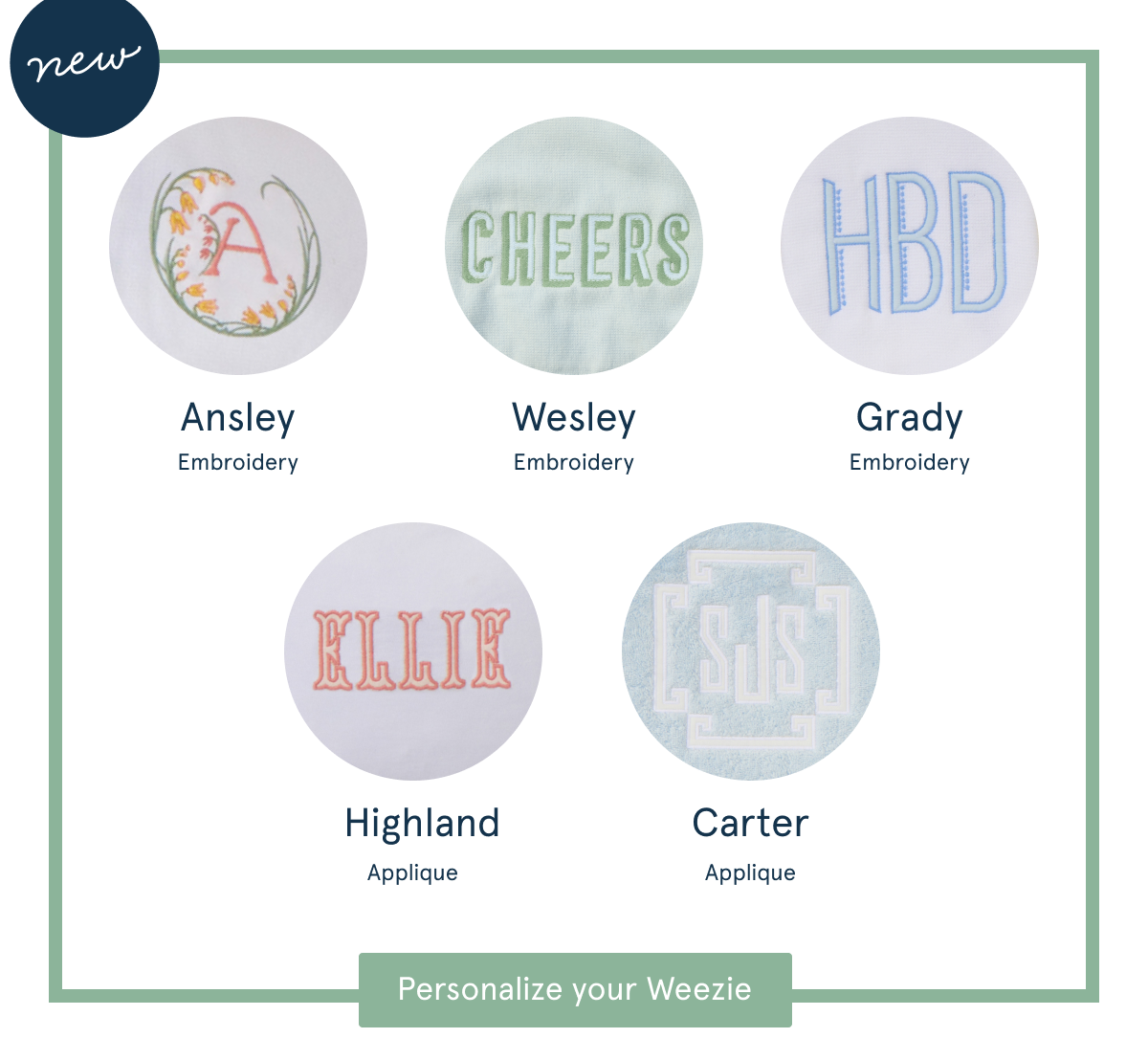 Personalize your weezie