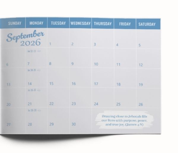 Monthly calendar