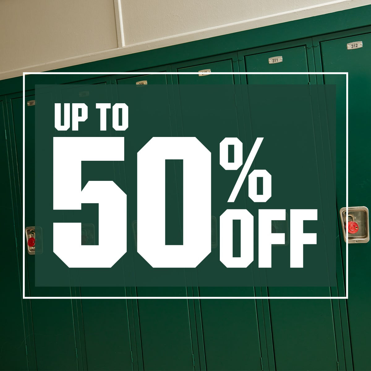 Up to 50% off.