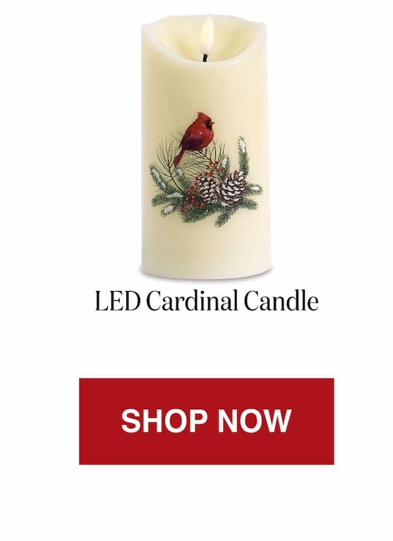 LED Cardinal Candle [Click here to Shop Now]