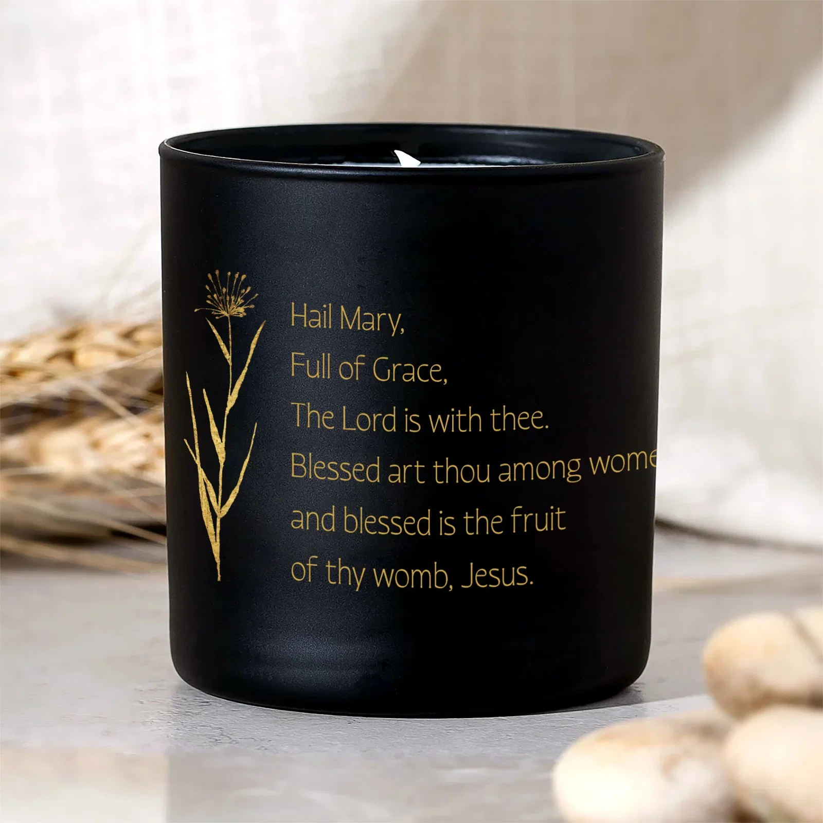 Hail Mary Botanical Prayer Candle