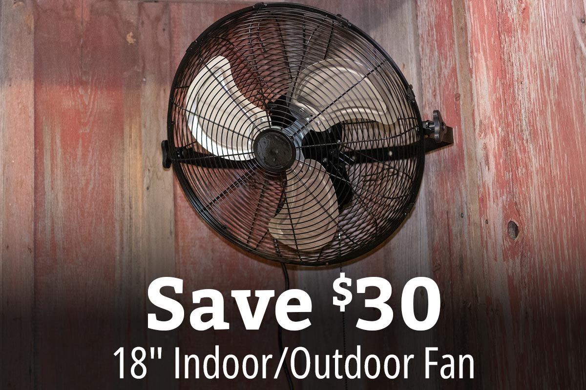 Save $30 on 18 Inch Indoor/Outdoor Fan